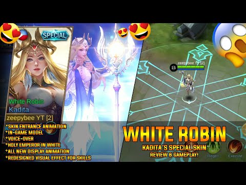 Kadita's New Special Skin | White Robin - Review & Gameplay | Mobile Legends