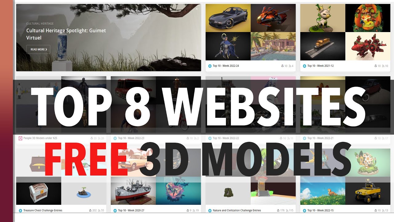 Top 8 Websites for Free 3D Models