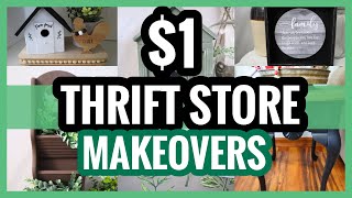 $1 DIY HOME DECOR | $1 FURNITURE THRIFT FLIPS | TRASH TO TREASURE DIY DECOR!