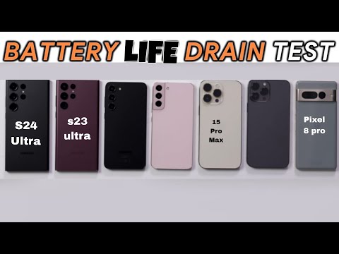Samsung galaxy S24 Ultra vs iPhone 15 pro max vs s23 ultra vs OnePlus 12 vs Pixel 8 pro Battery Test