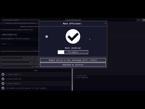 Compound Assignment With Augmented Division Free Code Camp Help Basic Javascript
