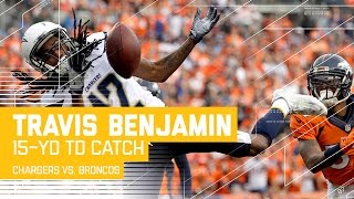 Toomer's Forced Fumble at the Goal Line Sets Up Benjamin's One-Hand TD! | Chargers vs. Broncos | NFL