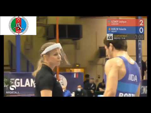 1/4 final FS - 74 kg: Coşqun Əzimov - Valentin Borzin (Moldova)