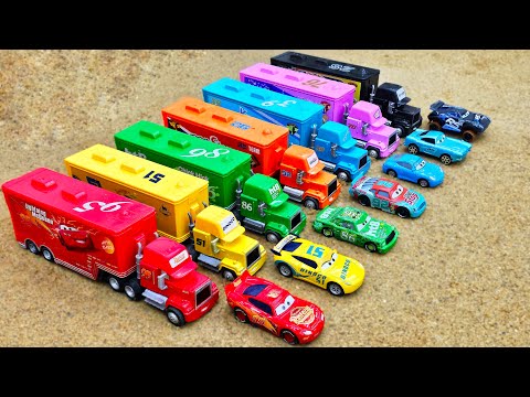 Play with Lightning Mcqueen Truck Toys On The Sand | Toys Car Story