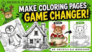 How to Make Coloring Pages & Coloring Books with Artistly 6.0 | This Is a Game Changer!