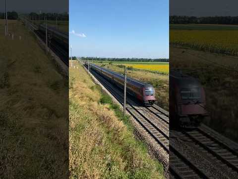 a #Railjet races near Himberg in the direction of #Vienna #trainspotting #oebb #railway #train