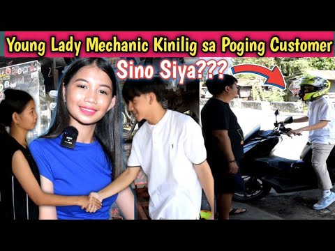 Part6- Young Lady Mechanic na si Angel Kinilig sa Binatang Customer na nagpa-Change Oil.