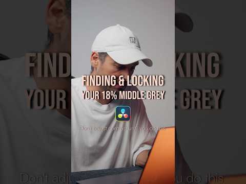How to set 18% middle grey for consistent results   #davinciresolve