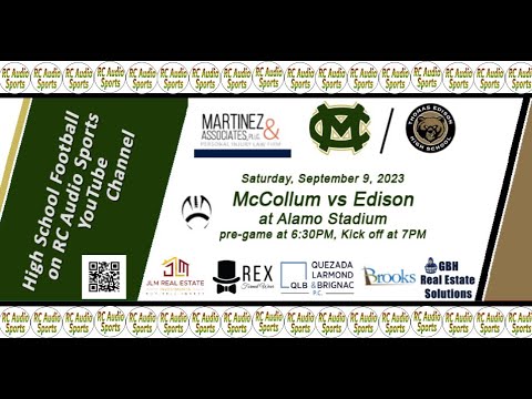 Football: McCollum vs Edison at Alamo Stadium (09/09/23)