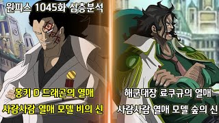 [원피스 1045화 심층분석]몽키 D 레드라인을 창조해낸 충격적인 이무의 열매 사람사람열매 모델 환수종 대지의 신
