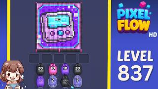 Pixel Flow Level 837 Solution Walkthrough