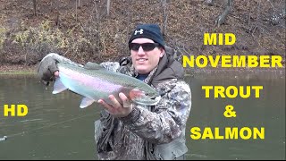 preview picture of video 'NOVEMBER TROUT & SALMON - JIGS VS EGGS'