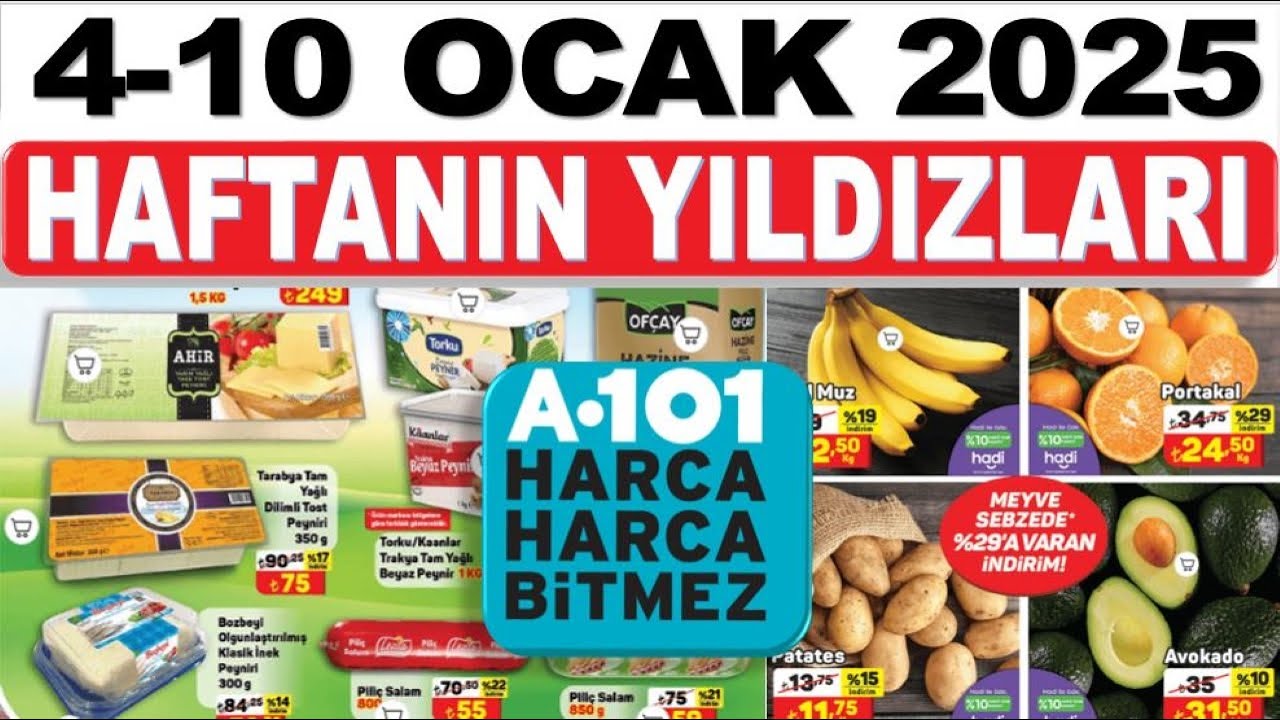 A101 HAFTANIN YILDIZLARI 4-10 OCAK 2025 KATALOĞU RESMİ KATALOG NET ANLATIM