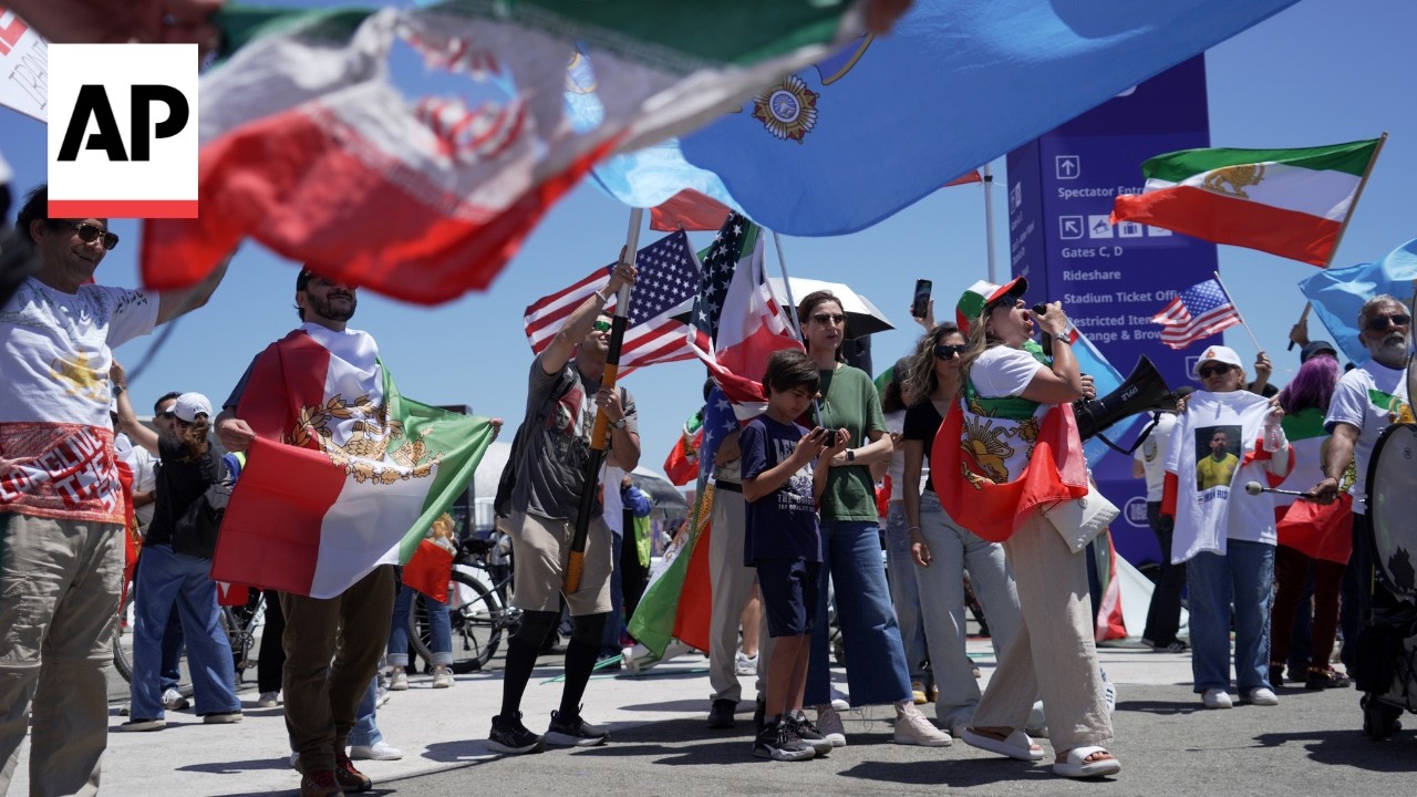 Video | Scuffles break out on the street as Iran plays Belgium in the World Cup