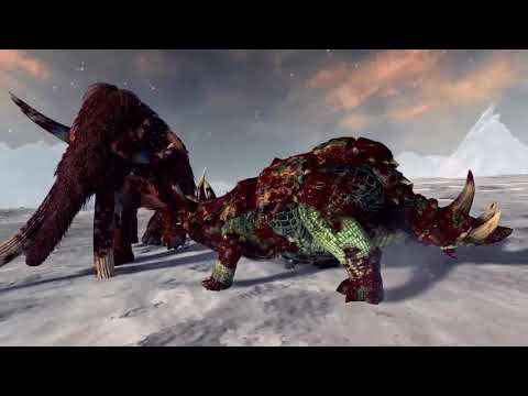 Feral Stegadon VS Feral Mammoth | Total War: Warhammer 2