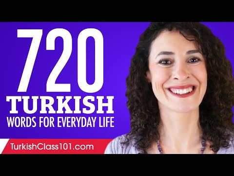 720 Turkish Words for Everyday Life - Basic Vocabulary #36