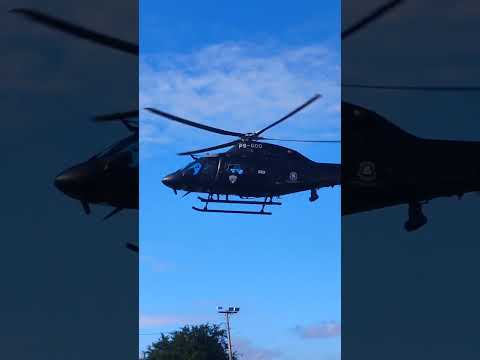 Helicoptero potiguar 02 decolando da AABB em Currais Novos,policia militar RN ciopae