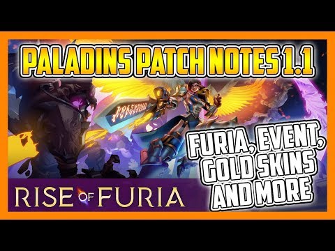 FURIA, GOLD SKINS, EVENT AND MORE - PALADINS UPDATE 1.1 PATCH NOTES!!!