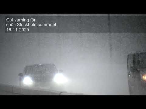 Gul varning för snö i Stockholmsområdet