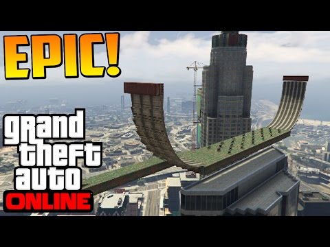 SUPER HARD!! MEGA RAMP BEAST!!! - GTA 5 Online Funny Moments Gameplay (GTA 5 PS4 Race)