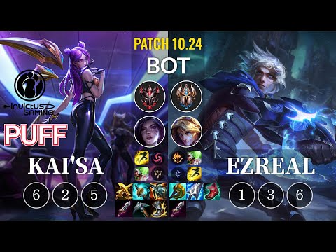 IG Puff Kai'Sa vs Ezreal Bot - KR Patch 10.24