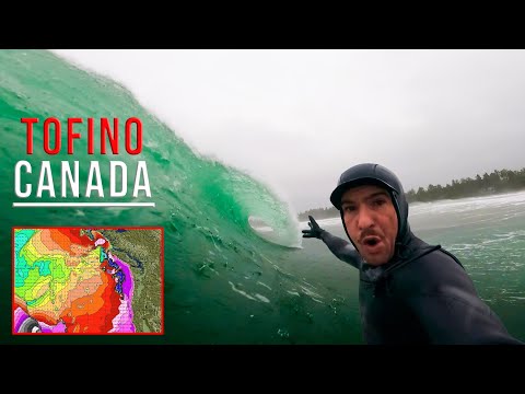 SURFING THE BIGGEST STORM OF THE YEAR IN TOFINO, CANADA (RAW POV)