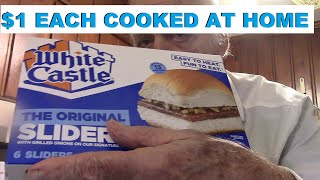 White Castle Hamburgers Cooked at Home $1