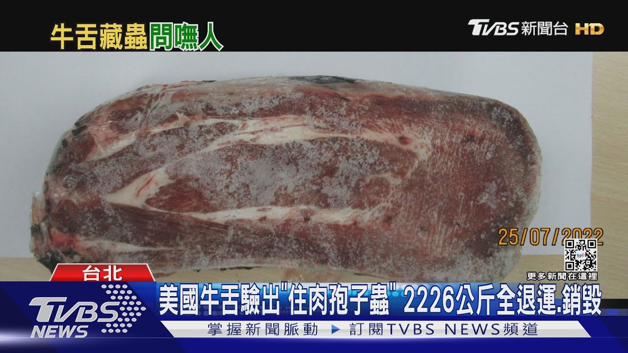 美國牛舌驗出「住肉孢子蟲」　2226公斤全退運、銷毀