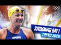 FULL Program From The 1st Day Of Swimming At Tokyo Aquatics Center ‍ ️ ‍ ️