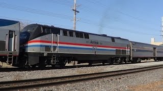 preview picture of video 'Amtrak with P40 Heritage Unit Departs Ottumwa Station'