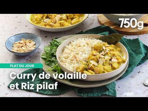Curry de volaille à l'ananas et riz pilaf