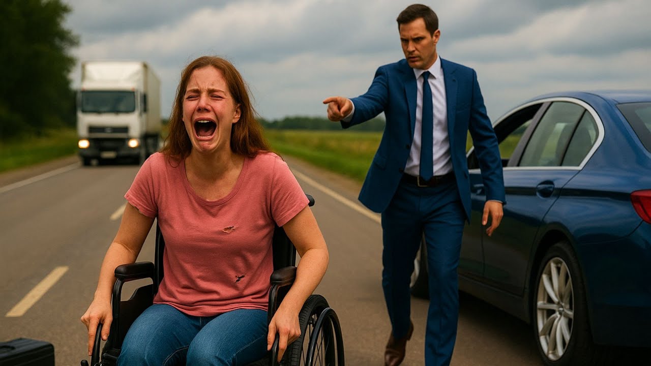 Caminhoneiro sozinho encontra homem RICO deixando sua eposa CADEIRANTE na estrada...
