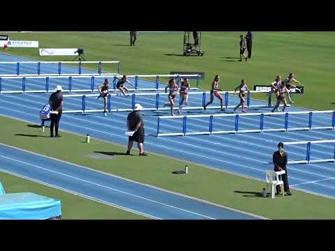 80m Hurdles U14 Women Final, 2025 Australian Athletic Championships, Perth 8/04/2025