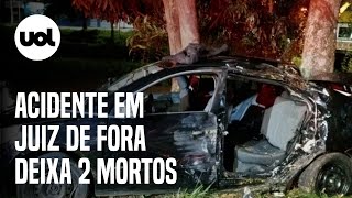 Vídeo mostra exato momento de acidente que deixou dois mortos em Juiz de Fora