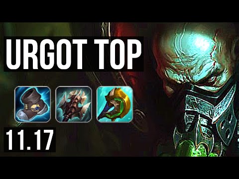 URGOT vs RYZE (TOP) | 4/0/3, 700+ games, Rank 9 Urgot | KR Master | v11.17