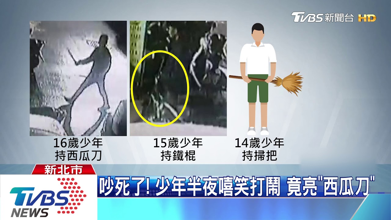 模仿古惑仔! 少年夜持西瓜刀、掃把追逐