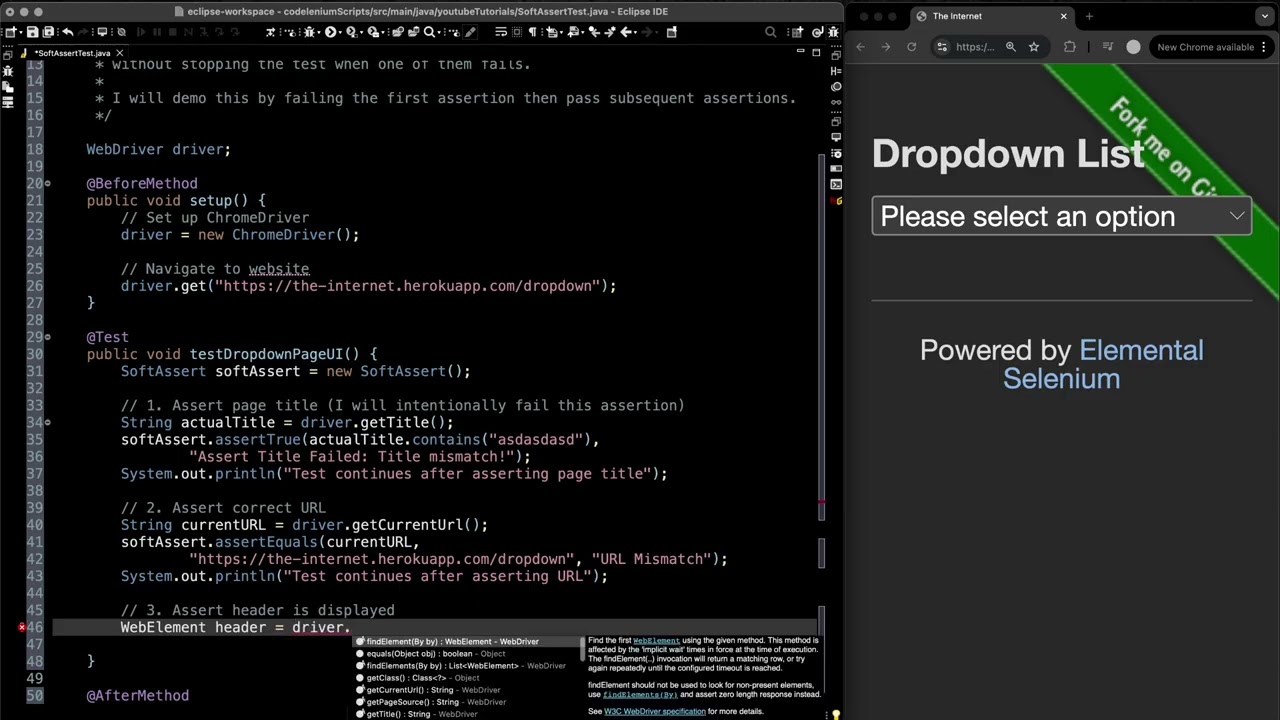 How to Use Soft Assert (Tutorial) | Selenium + TestNG + Java