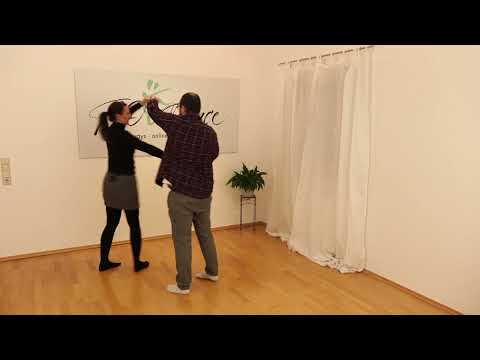 Discofox Figuren(kombination): Wickler in Tunnel in Gürtel in Caress - gezeigt und gezählt