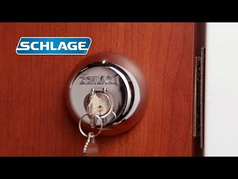 Cerrojo de Seguridad B350 Llave – Volteador cromo mate derecha Schlage