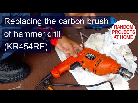 Project: Replacing the carbon brush of hammer drill (Black+Decker)