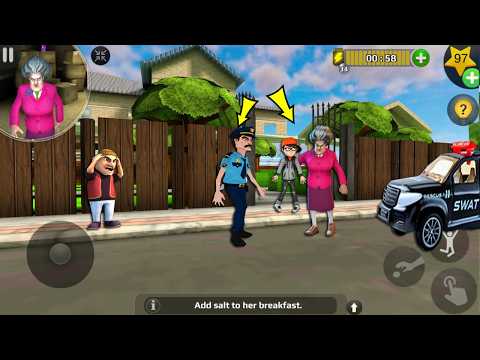 Scary Teacher 3D - New updater - troll Miss T fell face down so fun part 5511#scaryteacher3d