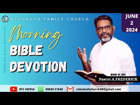 Morning Bible Devotion | 2 JUNE 2024 | DAY 301 | Pastor.A.Frederick | RFC