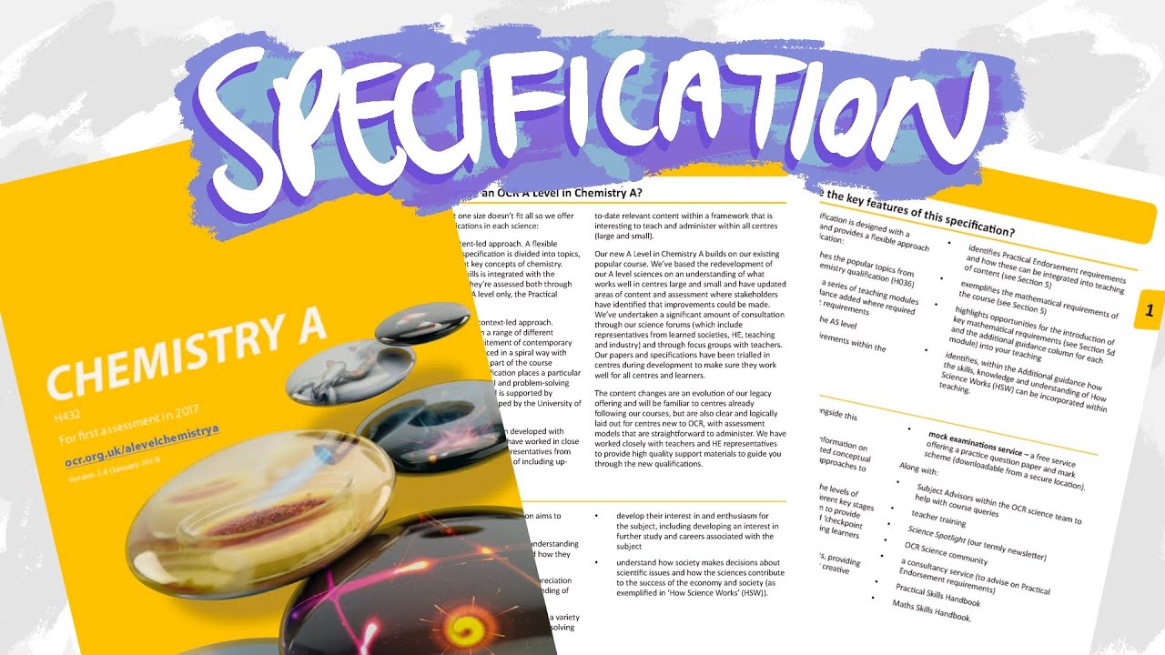 Using the Specification | Studying Effectively for GCSE's & A-level's