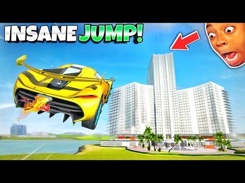 INSANE JUMP On the Tallest Building🤯| New Map| Extreme Car Driving Simulator🔥|