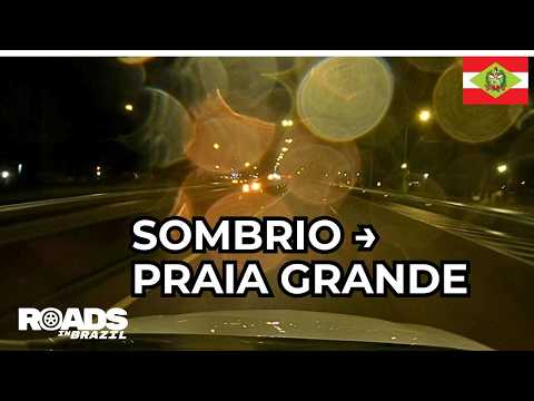 Dirigindo na Chuva à Noite em SC | Visibilidade Quase Zero - Sombrio → Praia Grande