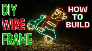 🎄 DIY Wire Frame Christmas Light Holiday Decorations How To : Make Your Own Lawn Ornament Display! 🎅