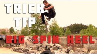 preview picture of video 'How to Big Spin Heelflip with Josh Butler | ABCs of Skateboarding'