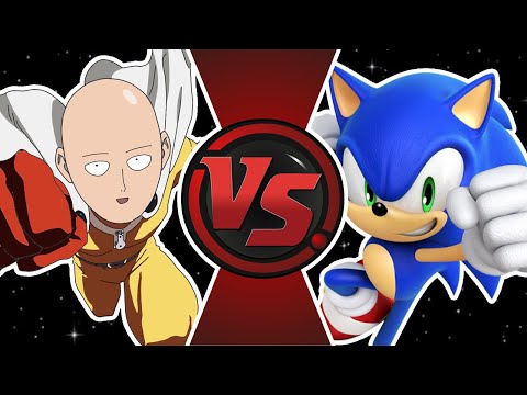 SAITAMA vs SONIC 2! (One Punch Man vs Sonic The Hedgehog) | Cartoon Fight Club