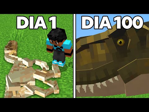 Sobrevivi 100 DIAS Criando um PARQUE DE DINOSSAUROS - O FILME