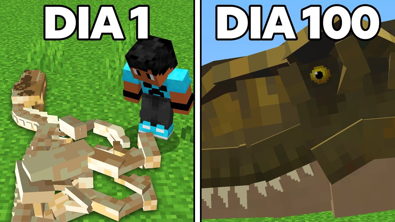 Sobrevivi 100 DIAS Criando um PARQUE DE DINOSSAUROS O FILME